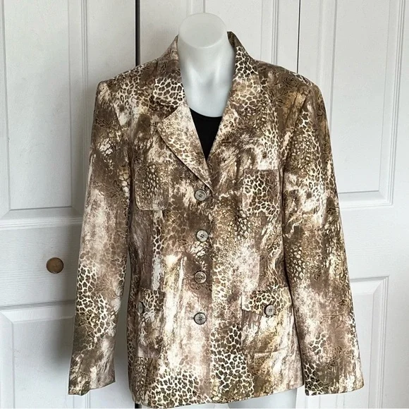Joseph Ribhoff Snake Print Jacket Size 14 - Picture 10 of 15